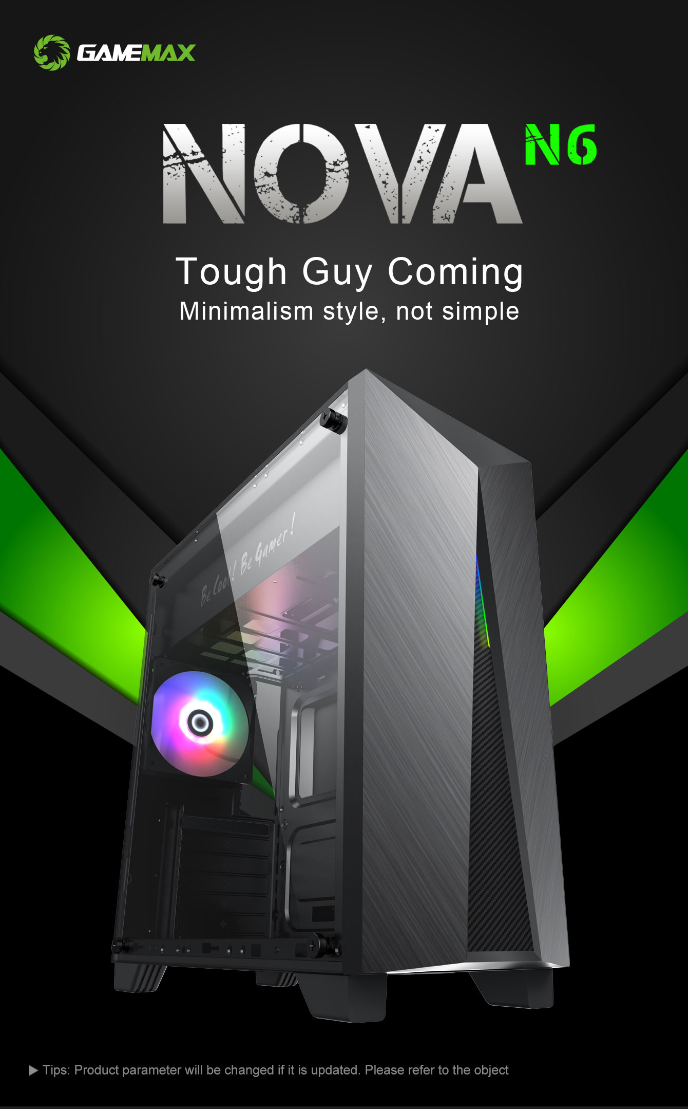 Gamemax Nova N6 Black USB3.0 Tempered Glass ATX Mid Tower Gaming ...